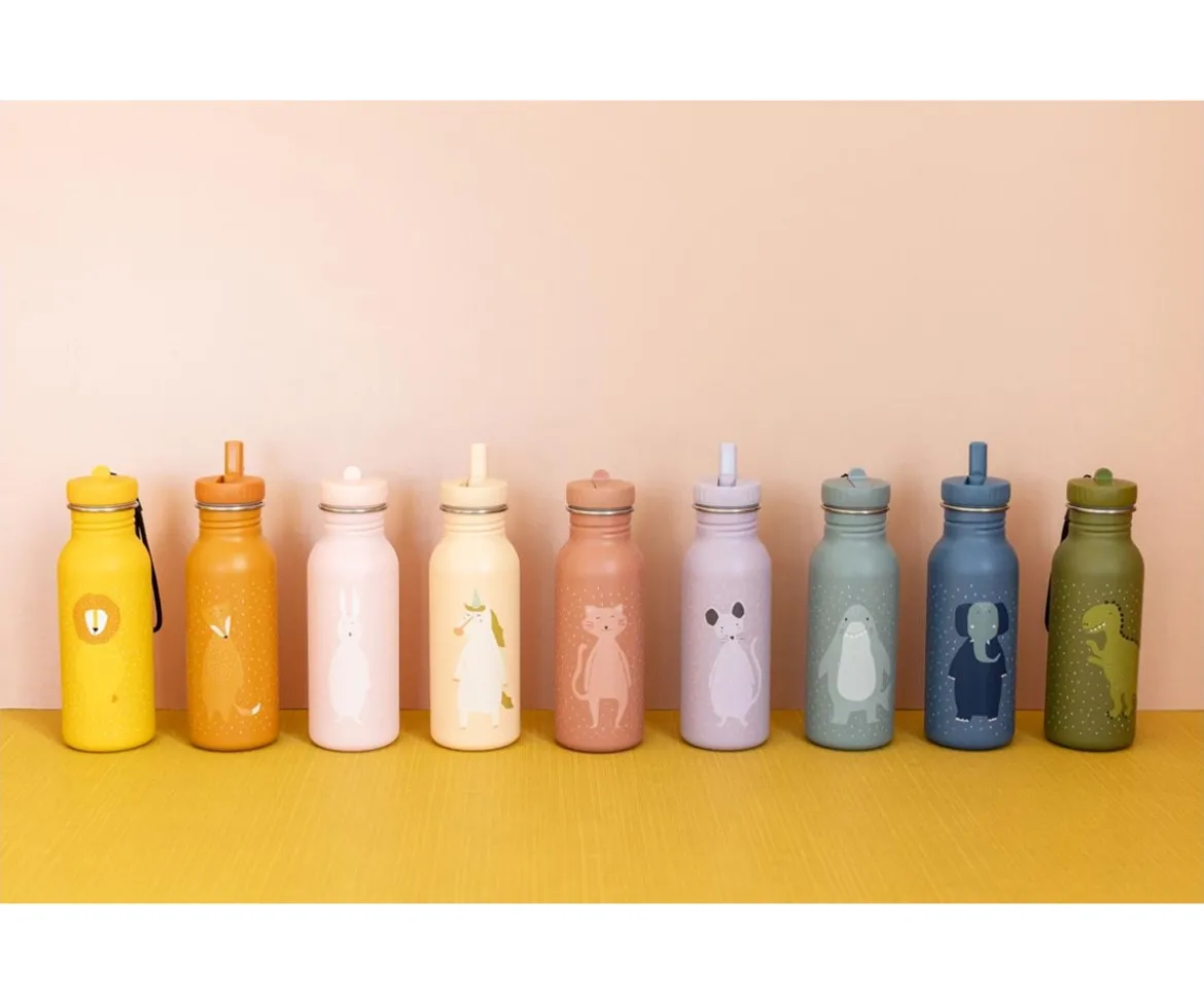 Botella Acero Trixie Mr. Fox 500ml + 6 Pegatinas Redondas Yellow Regalo