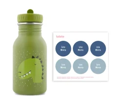 Botella Acero Trixie Mrs.DIino 350ml + 6 Pegatinas Redondas Blue Regalo