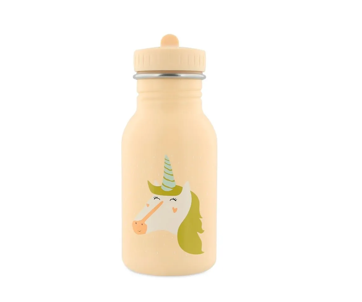 Botella Acero Trixie Mrs.Unicorn 350ml + 6 Pegatinas Redondas Yellow Regalo