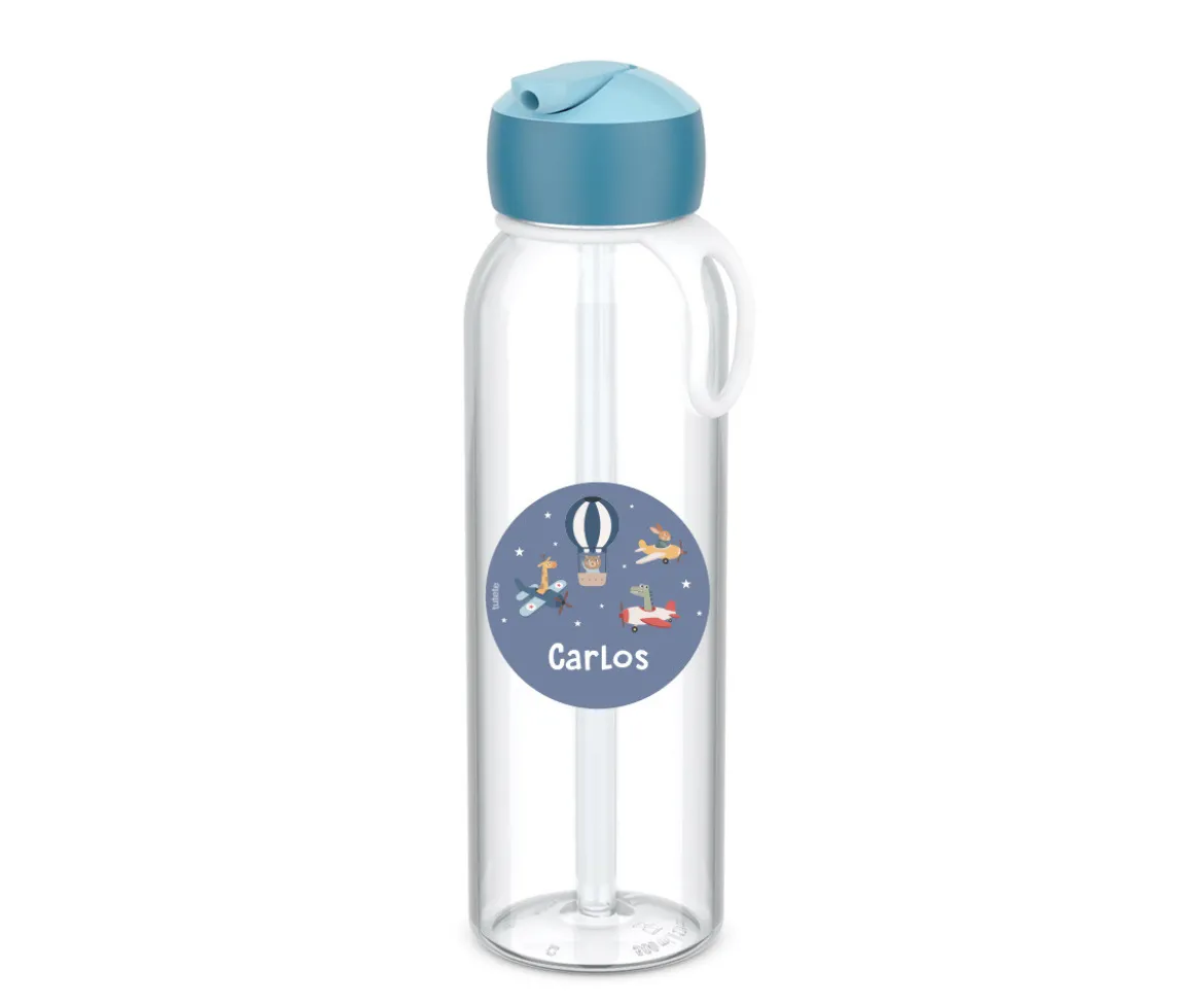 Botella Campus Flip-Up Personalizada Cool Blue 500ml Planes