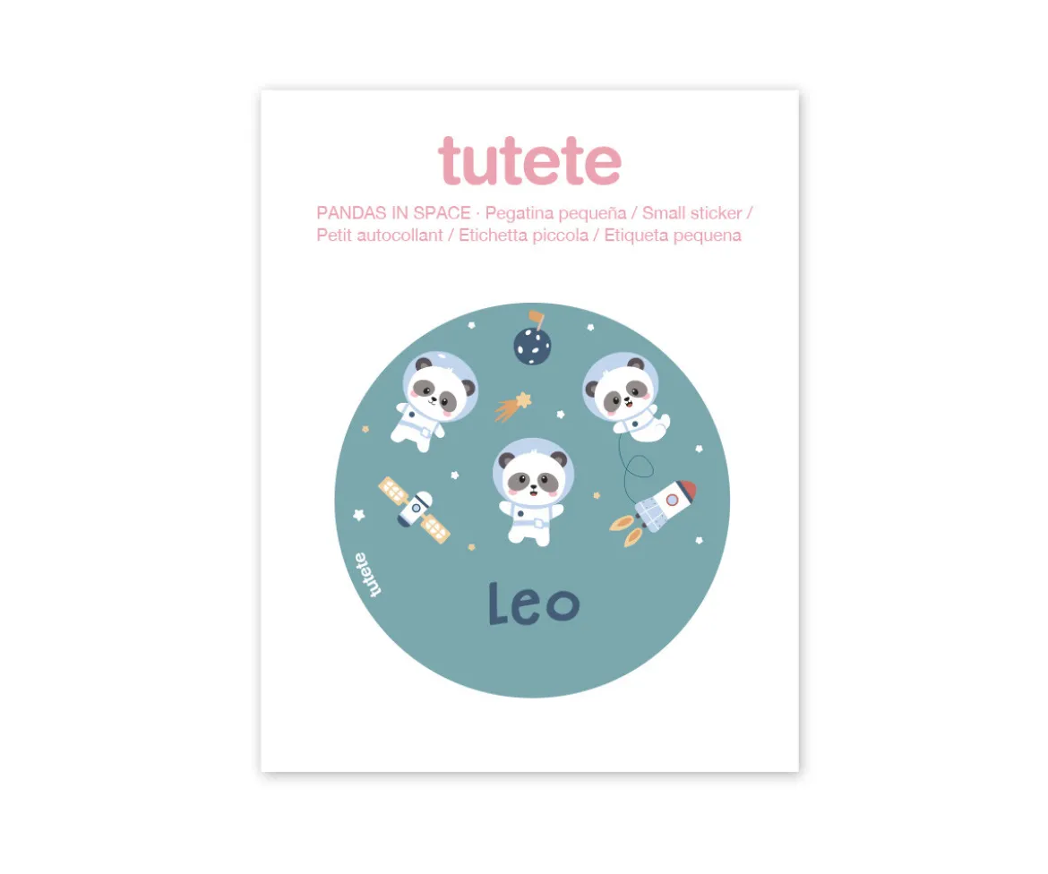 Botella Campus Flip-Up Personalizada Cool Mint 500ml Pandas in Space