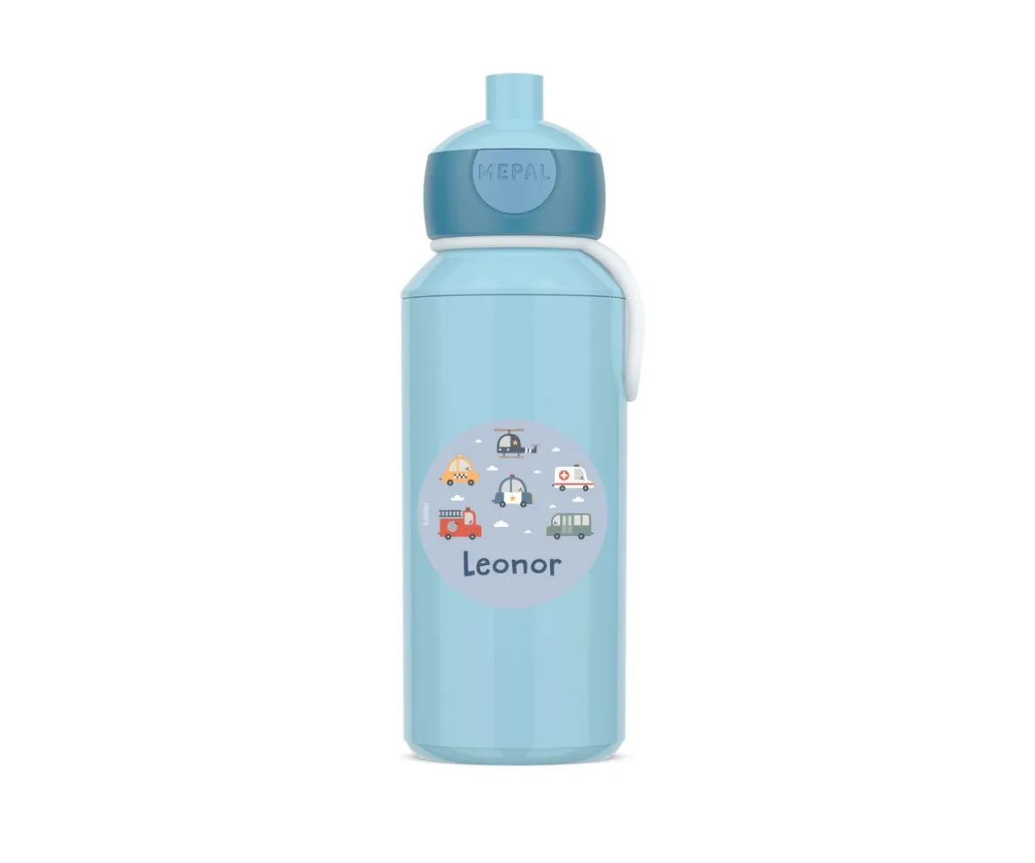 Botella Campus Pop-Up Personalizada Tutete Cool Blue 400ml City Cars