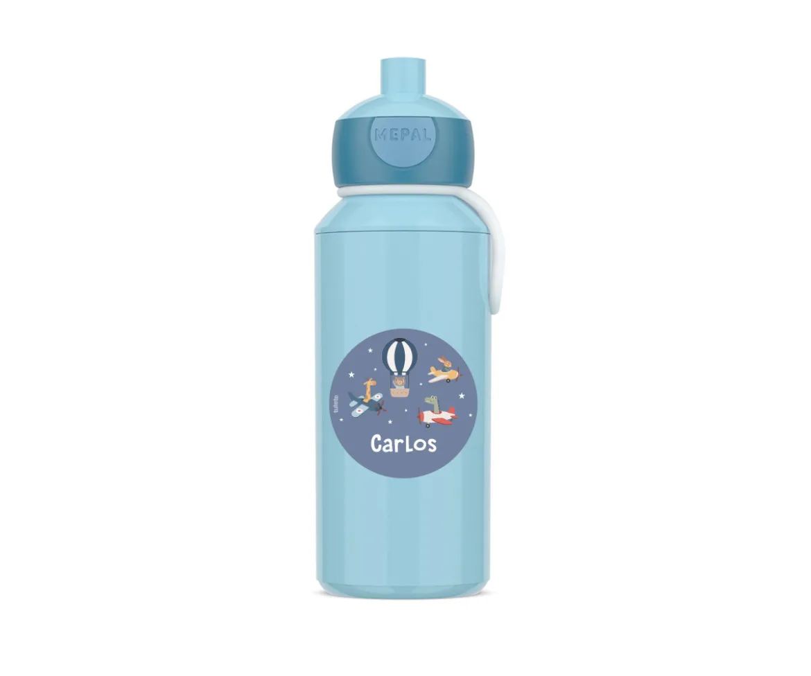 Botella Campus Pop-Up Personalizada Tutete Cool Blue 400ml Planes