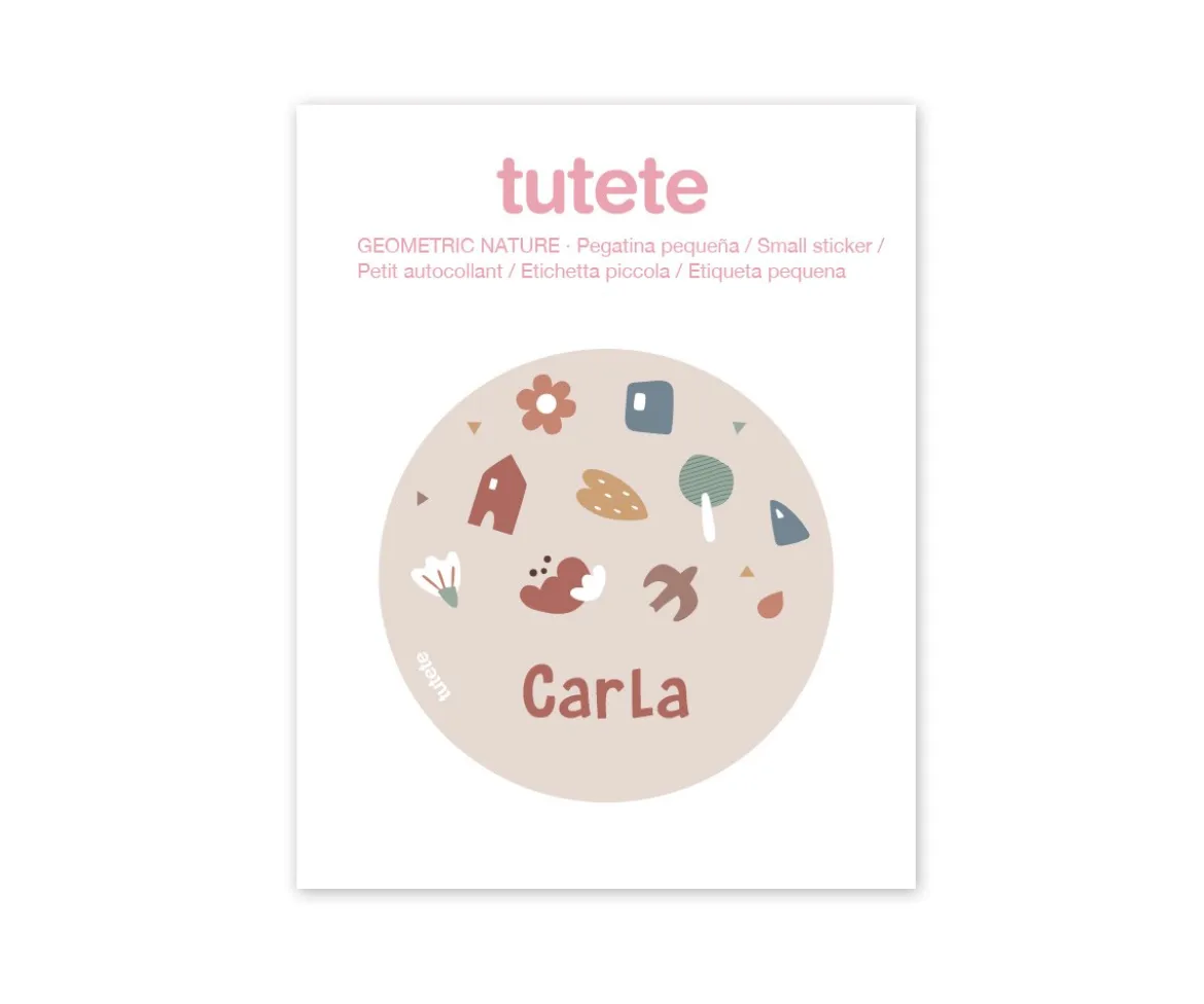 Botella Campus Pop-Up Personalizada Tutete Cool Pink 400ml Geometric Nature
