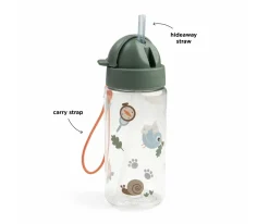 Botella con Pajita Tritán Tiny Trails Green 350ml