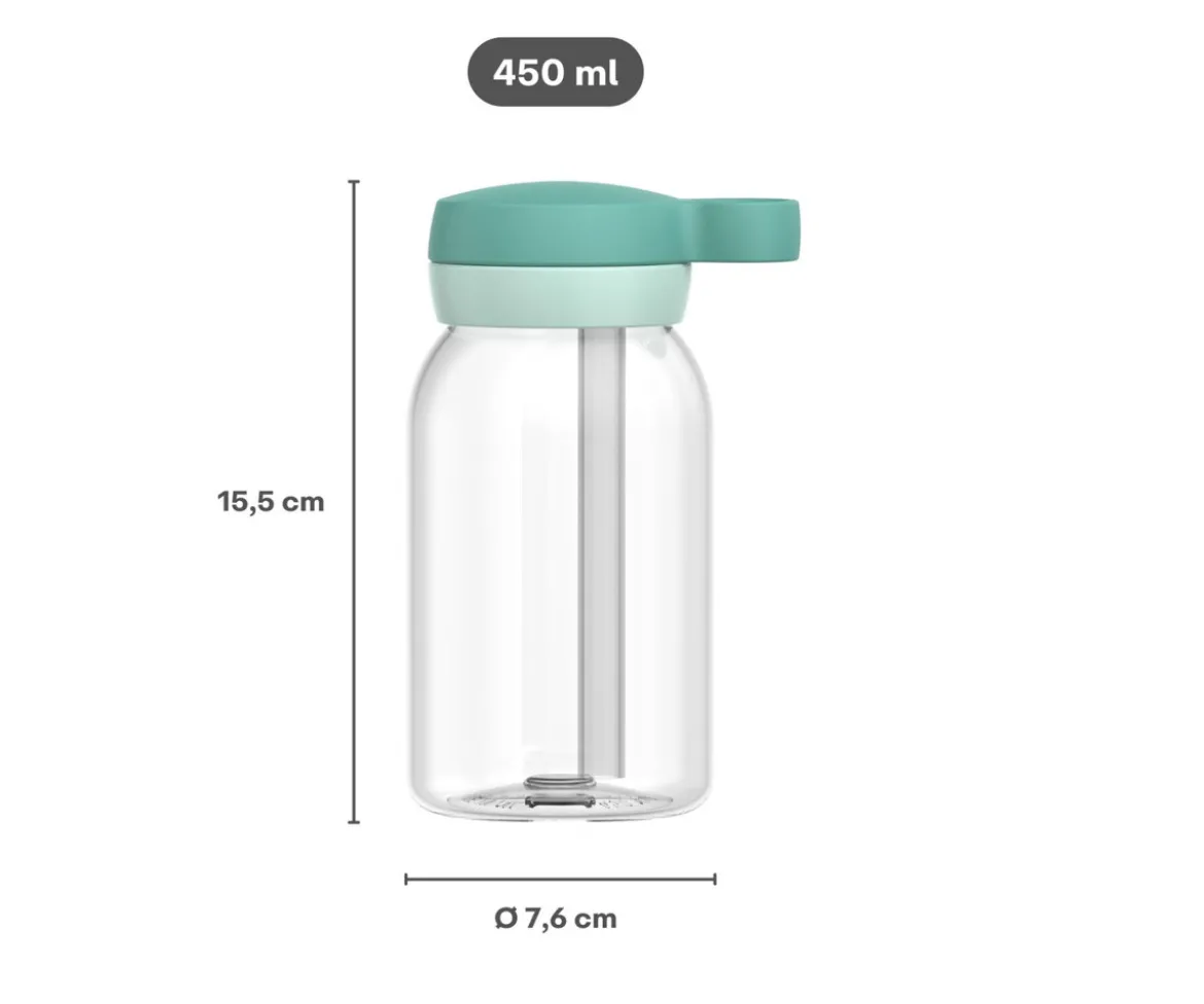 Botella de Plástico con Pajita Campus 450ml Cool Blue