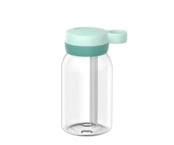 Botella de Plástico con Pajita Campus 450ml Cool Mint