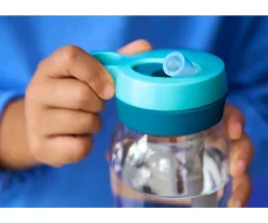 Botella de Plástico con Pajita Campus 450ml Dino