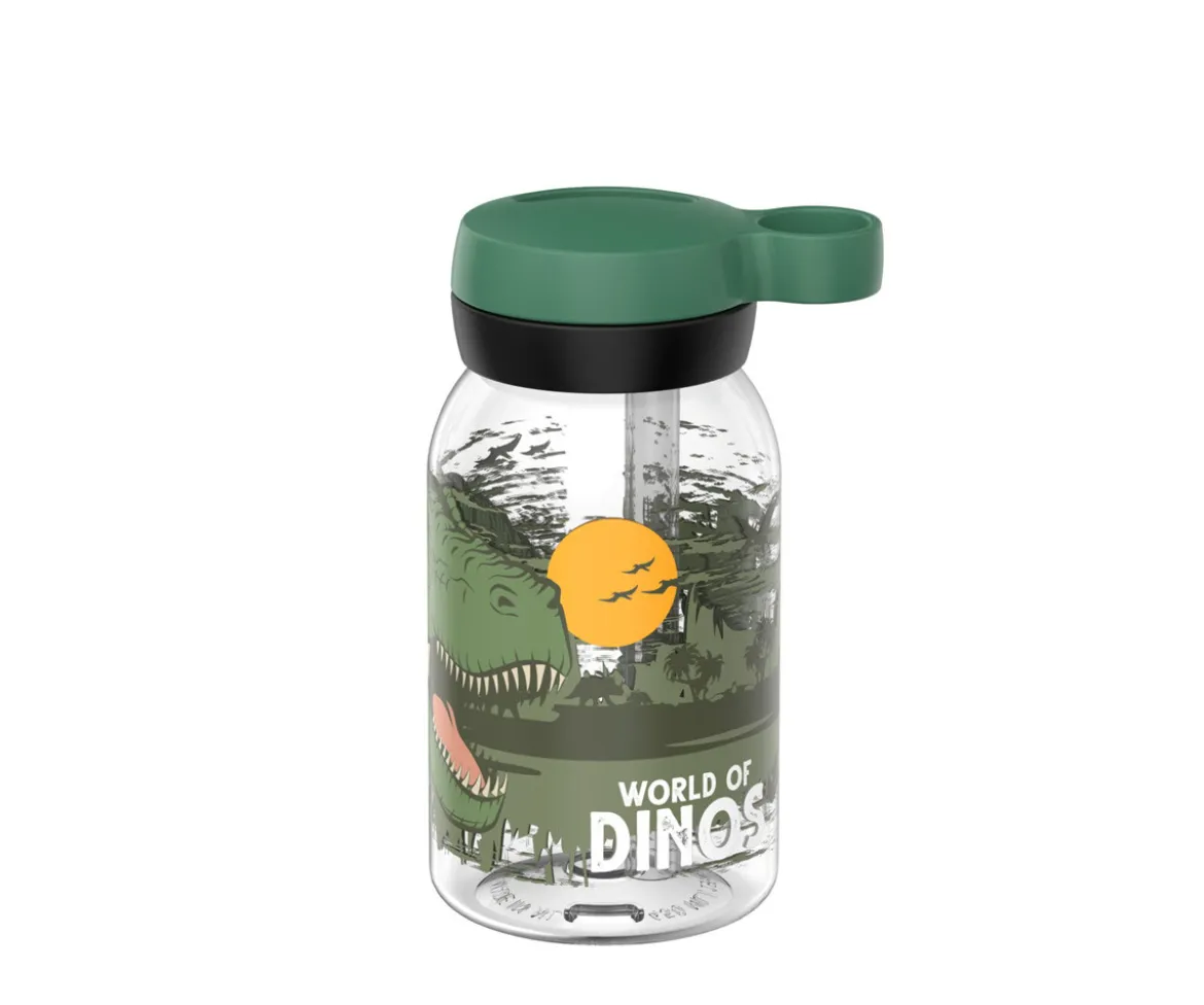 Botella de Plástico con Pajita Campus 450ml Dino