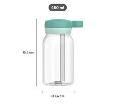 Botella de Plástico con Pajita Campus 450ml Peppa Pig