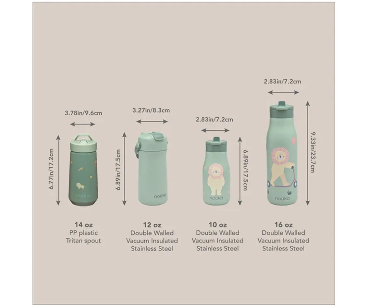 Botella de Plástico Flip-Top con Pajita 400ml Ballerina