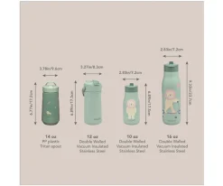 Botella de Plástico Flip-Top con Pajita 400ml Safari