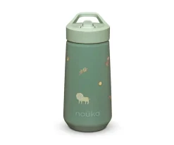 Botella de Plástico Flip-Top con Pajita 400ml Safari