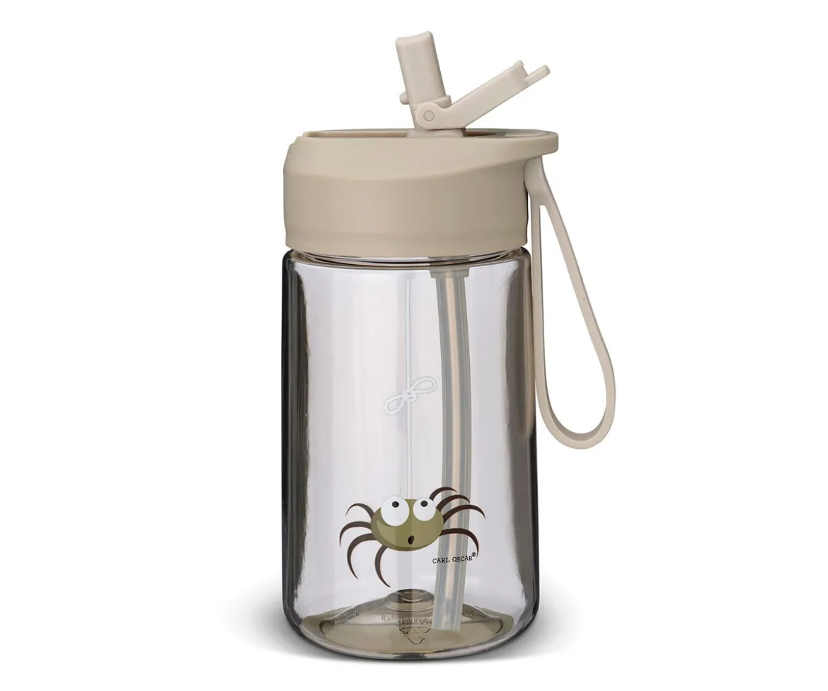 Botella de Plástico Hydraflip 0.4L Greige Spider