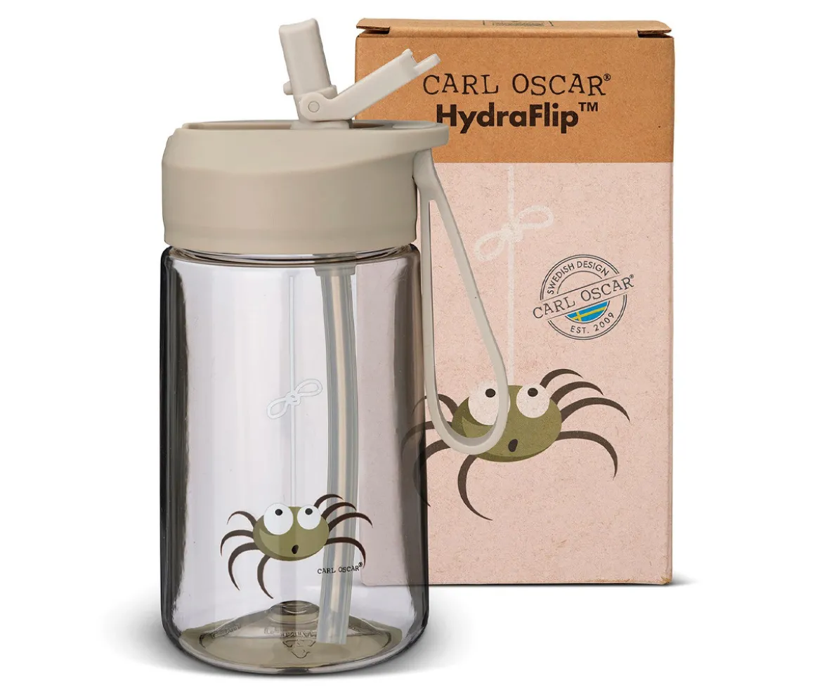 Botella de Plástico Hydraflip 0.4L Greige Spider