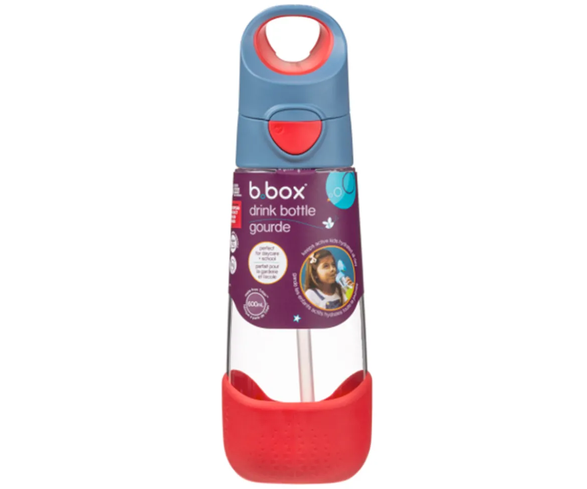 Botella de Tritán con Pajita 600 ml Blue Blaze