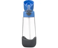 Botella de Tritán con Pajita 600 ml Blue Slate