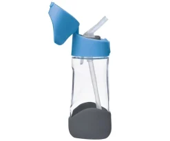 Botella de Tritán con Pajita 450 ml Blue Slate