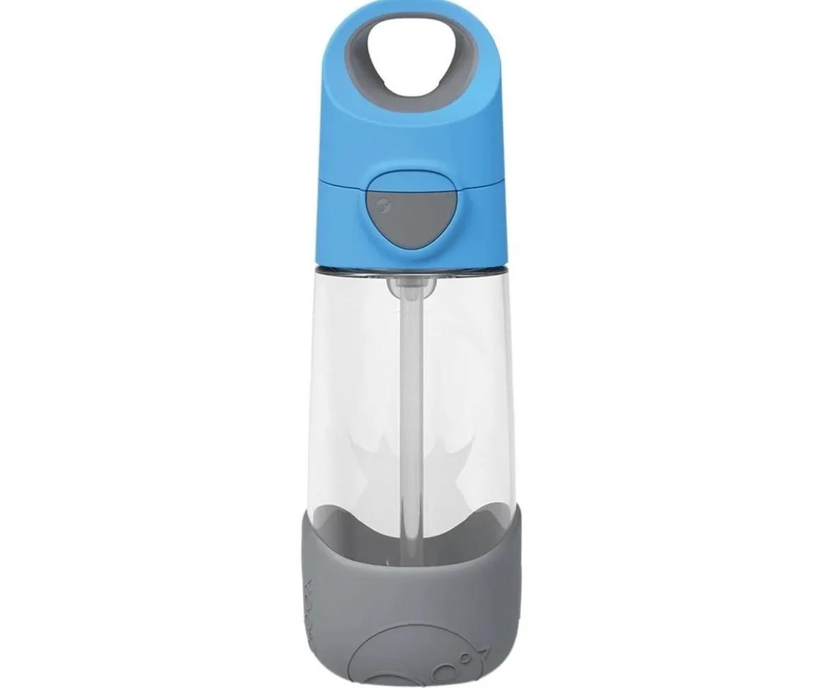 Botella de Tritán con Pajita 450 ml Blue Slate