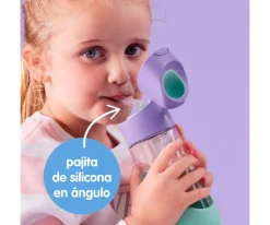Botella de Tritán con Pajita 450 ml Sugar Plum