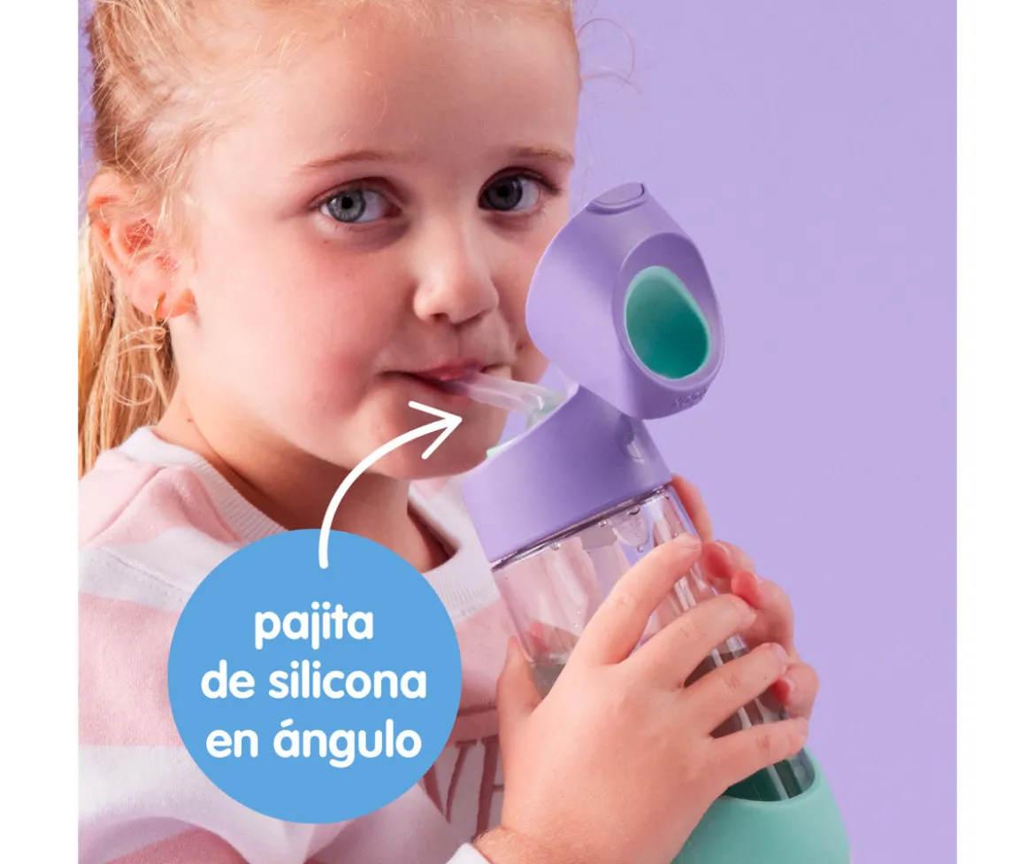 Botella de Tritán con Pajita 450 ml Sugar Plum