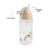 Botella Plástico con Pajita Celebration Sand 350ml