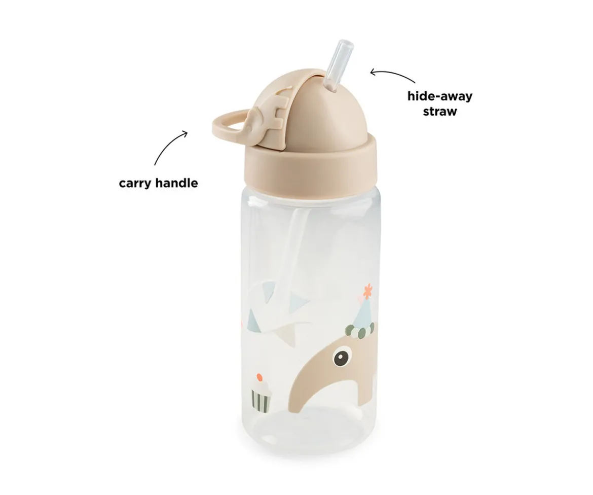 Botella Plástico con Pajita Celebration Sand 350ml