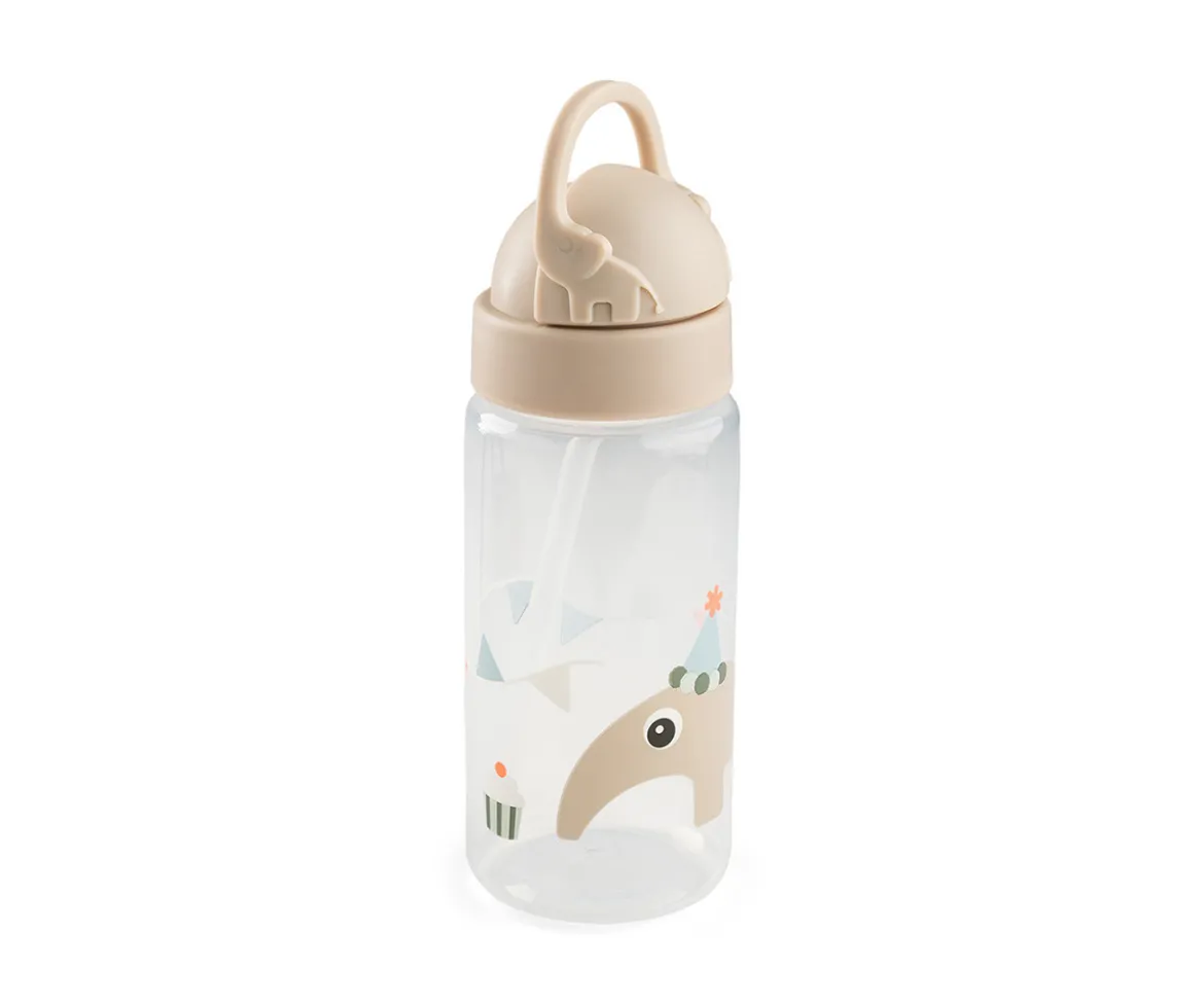 Botella Plástico con Pajita Celebration Sand 350ml