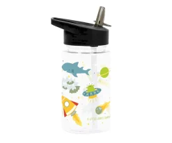Botella Plástico con Pajita Galaxy 450ml