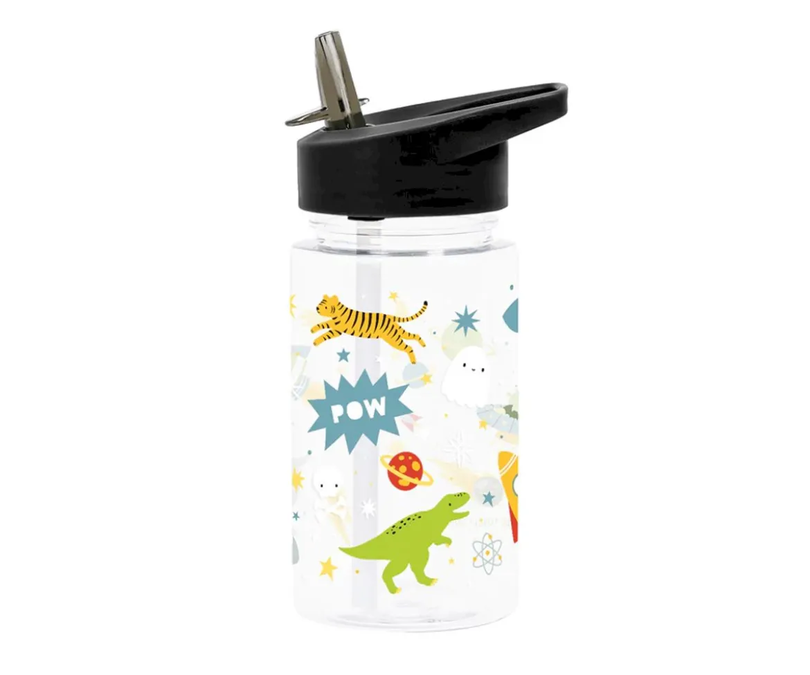 Botella Plástico con Pajita Galaxy 450ml