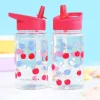 Botella Plástico con Pajita Personalizable 450ml Cherries