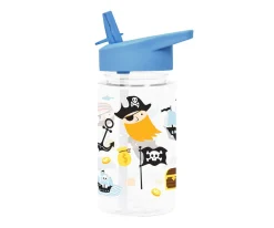 Botella Plástico con Pajita Personalizable Pirates 450ml