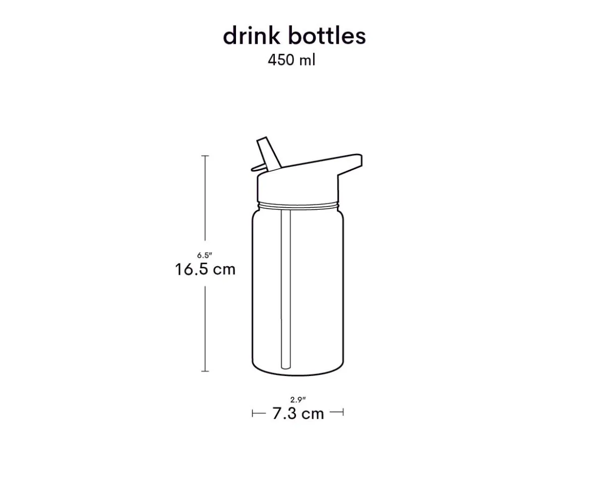 Botella Plástico con Pajita Personalizable Pirates 450ml
