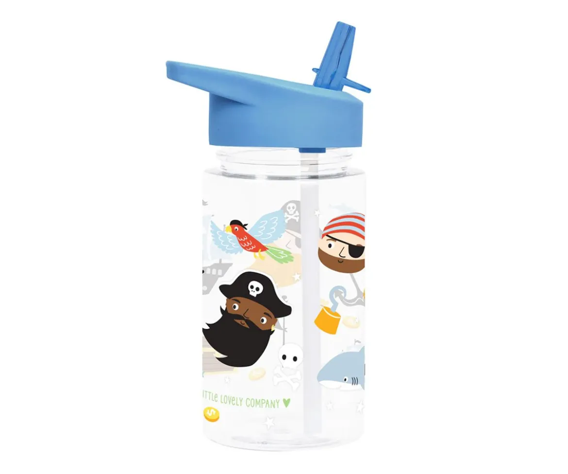 Botella Plástico con Pajita Personalizable Pirates 450ml