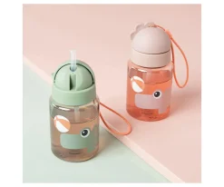 Botella Plástico con Pajita Playground Green