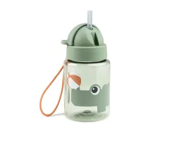 Botella Plástico con Pajita Playground Green