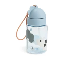 Botella Plástico con Pajita Tiny Farm Blue