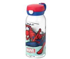 Botella Plástico con Tapón Abatible Campus 600ml Spiderman