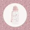 Botella Plástico Leaves Pink Personalizable