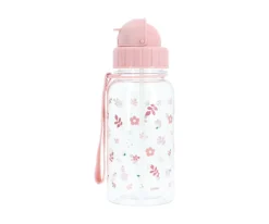 Botella Plástico Leaves Pink Personalizable