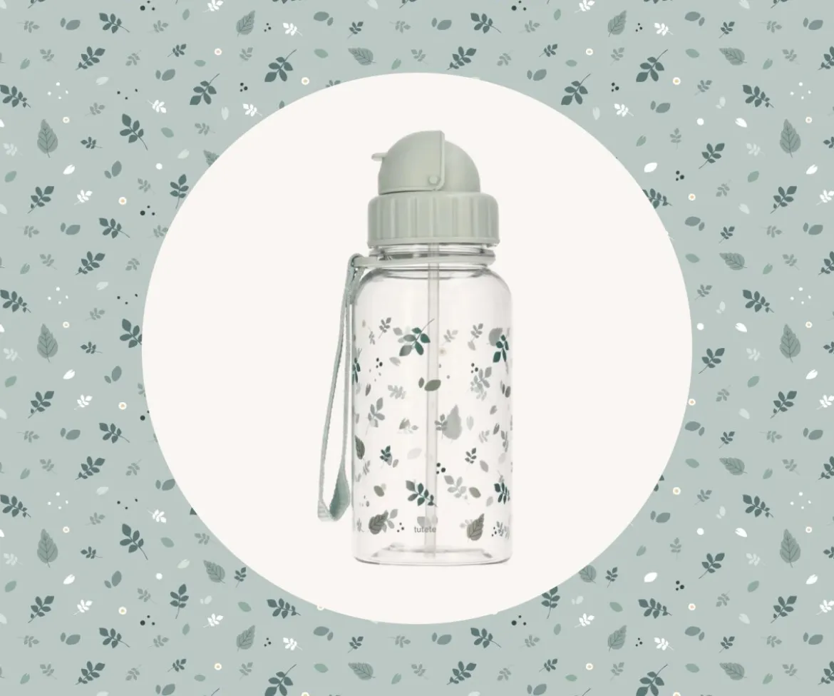 Botella Plástico Leaves Sage Personalizable