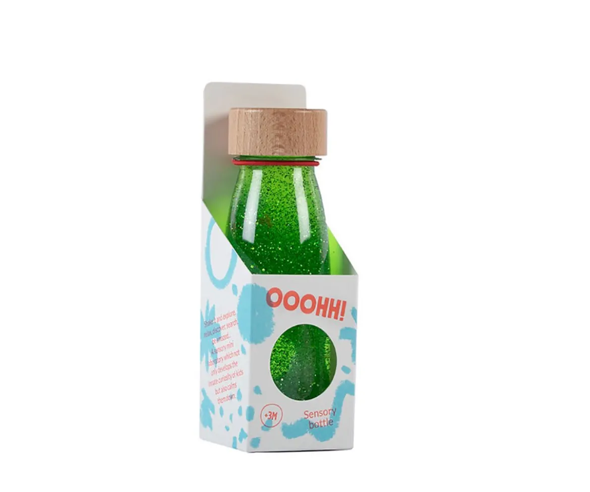 Botella Sensorial Flotante Verde