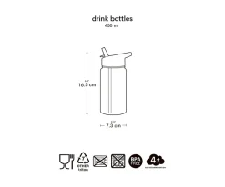 Botella Tritán con Pajita Princesas 450ml