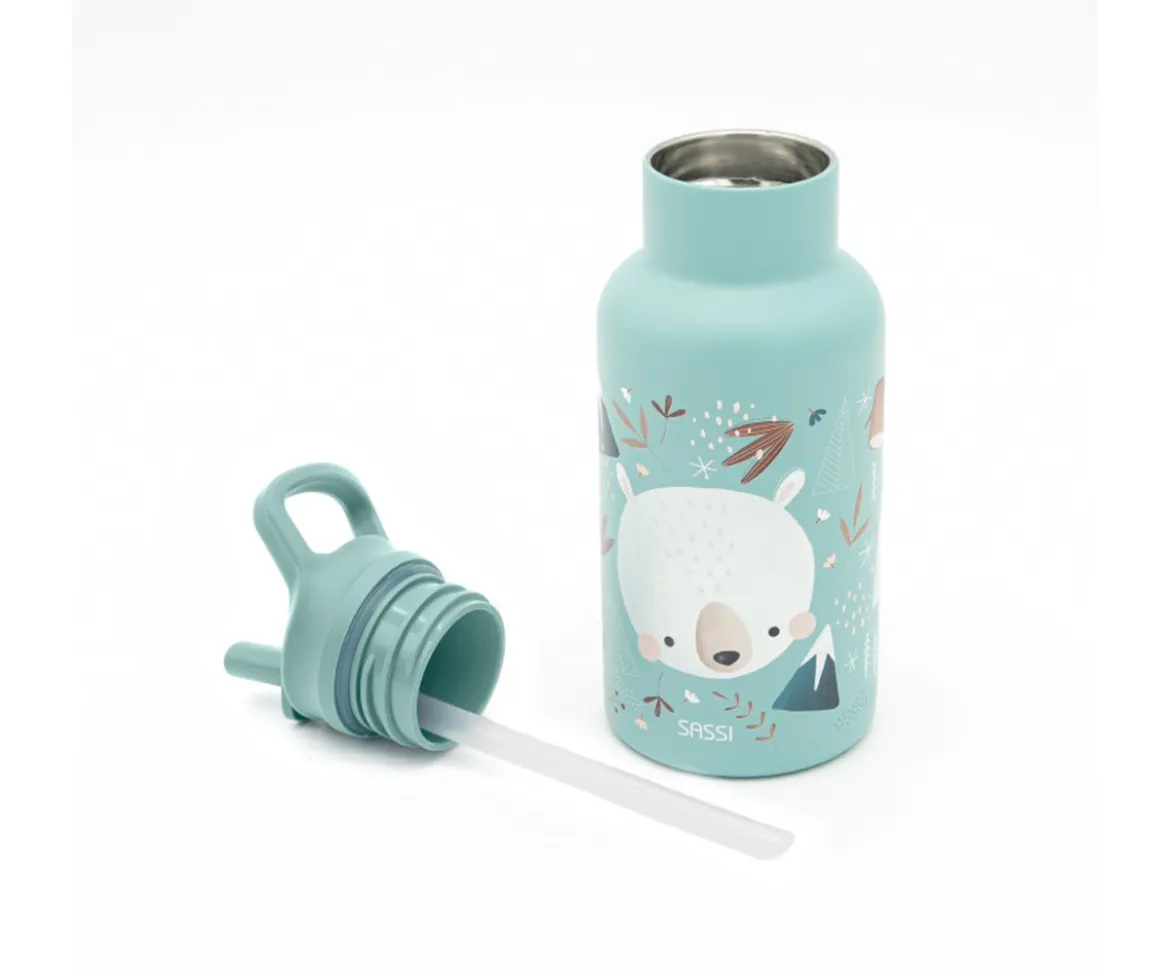 Botella Térmica con Pajita Oso Polar 350ml