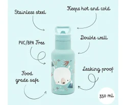 Botella Térmica con Pajita Oso Polar 350ml