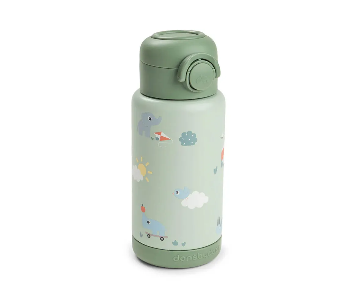Botella Térmica con Pajita Playground Green 340ml