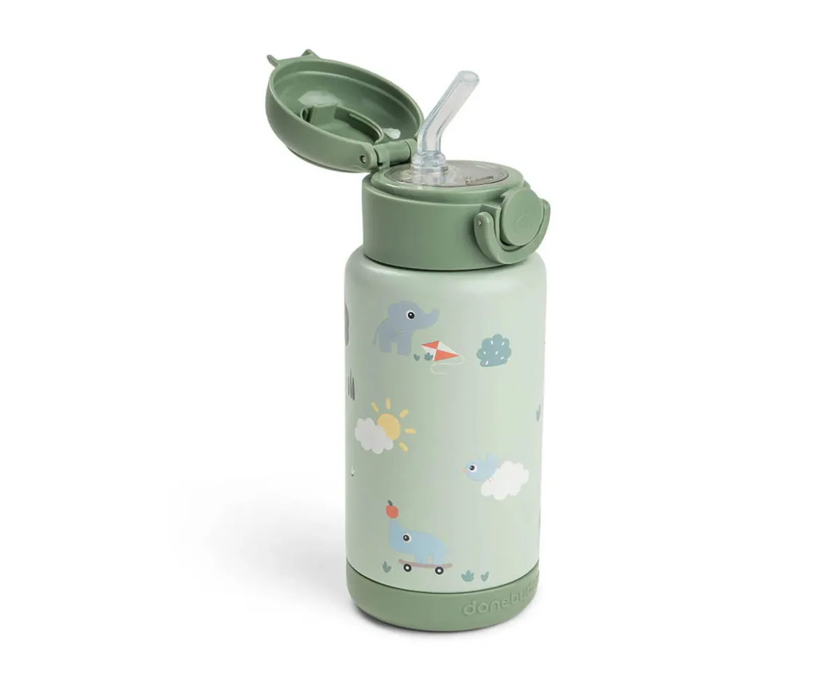 Botella Térmica con Pajita Playground Green 340ml