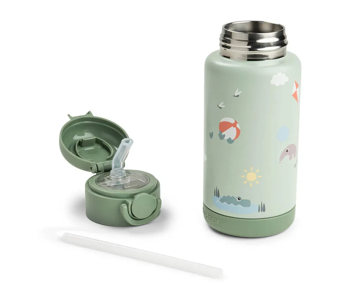 Botella Térmica con Pajita Playground Green 340ml