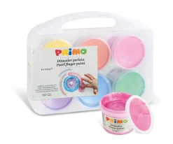 6 Botes de Pintura para Dedos Nacarados