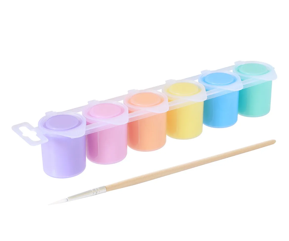6 Botes de Témperas Pastel 25ml